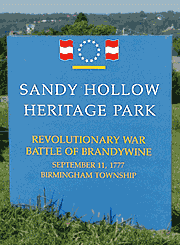 Sandy Hollow Heritage Park Sign